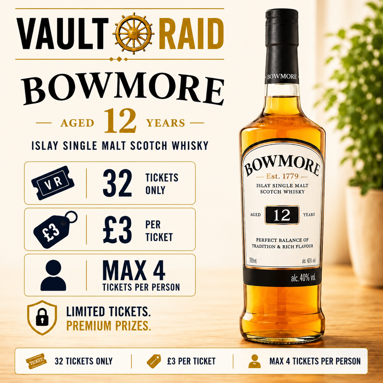 BOWMORE 12 YO – VAULT RAID