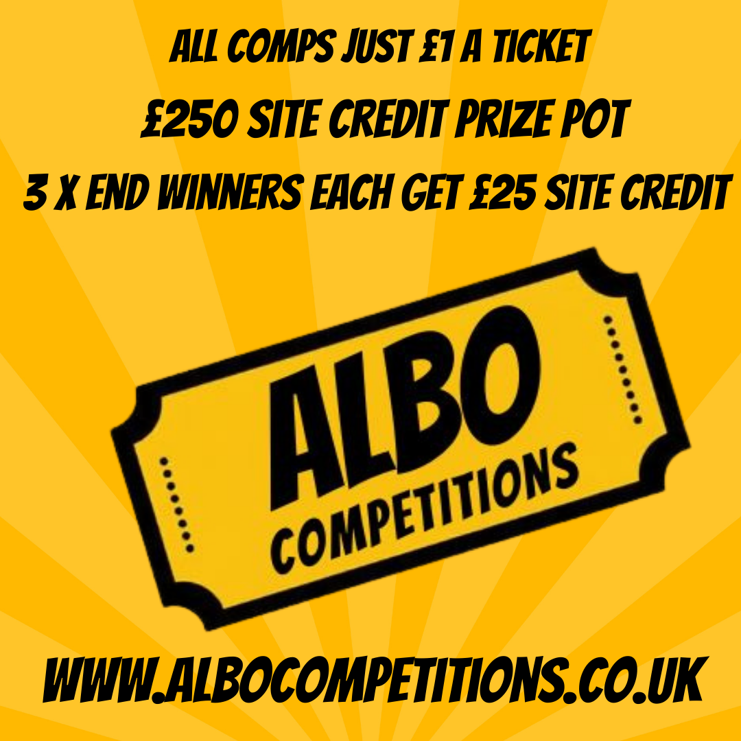 £250 Instant win Competition with 3 x end winners winning £25 Site Credit Each