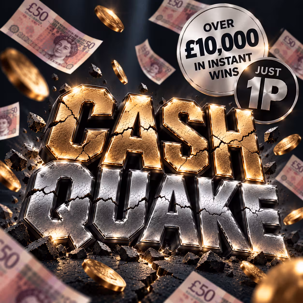 CASH QUAKE – OVER £10,000 INSTANT WINS!